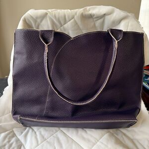 Mellow World Purple Zip Closure Faux Leather Bag